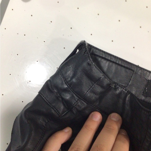 Guess Black Leather High Waist Shorts - Picture 9 of 10